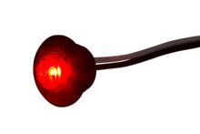 ronde zijmarkeringslamp 1 leds - contourlamp rood - 12/24 volt - positielamp - horpol