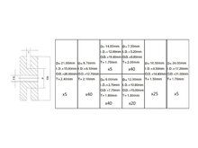 180 delig doorvoertules set - oogjespons - zeilogen - geko