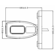 led breedtelamp 100mm 3x led - aanhanger zijlamp - zijlicht - breedtelicht
