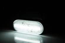 zijmarkeringslamp met houder wit - 12/24 volt - markeringlamp - positielamp - horpol