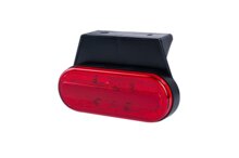 zijmarkeringslamp met houder rood - 12/24 volt - markeringlamp - positielamp - horpol