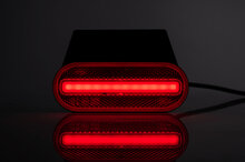 zijmarkeringslamp met houder rood - 12/24 volt - markeringlamp - positielamp - horpol