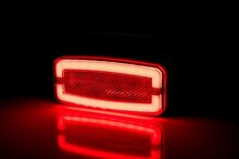 zijmarkeringslamp met houder rood - 12/24 volt - neon markeringlamp - positielamp - horpol