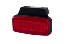 zijmarkeringslamp met houder rood - 12/24 volt - neon markeringlamp - positielamp - horpol