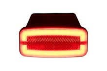zijmarkeringslamp met houder rood - 12/24 volt - neon markeringlamp - positielamp - horpol