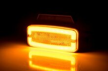 zijmarkeringslamp met houder oranje - 12/24 volt - neon markeringlamp - positielamp - horpol