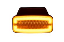 zijmarkeringslamp met houder oranje - 12/24 volt - neon markeringlamp - positielamp - horpol