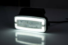 zijmarkeringslamp met houder wit - 12/24 volt - neon markeringlamp - positielamp - horpol