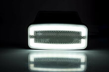 zijmarkeringslamp met houder wit - 12/24 volt - neon markeringlamp - positielamp - horpol