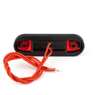 platte zijmarkeringslamp rood - 12/24 volt - markeringlamp - positielamp - horpol