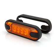 platte zijmarkeringslamp oranje - 12/24 volt - markeringlamp - positielamp - horpol