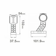 led breedtelamp rechts 135mm 4x led - aanhanger zijlamp - zijlicht - breedtelicht