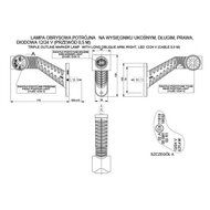 led breedtelamp rechts 175mm 4x led - aanhanger zijlamp - zijlicht - breedtelicht