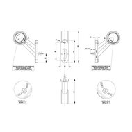led breedtelamp links 110mm 2x led - aanhanger zijlamp - zijlicht - breedtelicht