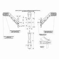 led breedtelamp rechts 170mm 3x led - aanhanger zijlamp - zijlicht - breedtelicht