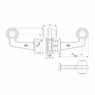 led breedtelamp links 190mm 18x neon led - aanhanger zijlamp - zijlicht - breedtelicht