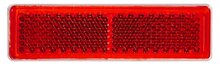 reflector rood - 125 x 25 mm - plakreflector - reflectieplaat - horpol
