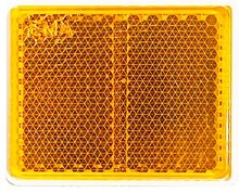 reflector oranje - 50 x 40 mm - plakreflector - reflectieplaat - horpol