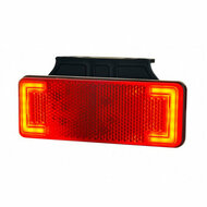 zijmarkeringslamp rood met houder - 12/24 volt zijlamp - neon contourlamp - markeringlamp - horpol