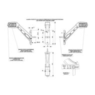 led breedtelamp rechts 170mm 3x led - aanhanger zijlamp - zijlicht - breedtelicht - contourlamp