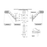 led breedtelamp links 170mm 3x led - aanhanger zijlamp - zijlicht - breedtelicht - contourlamp