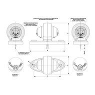 led breedtelamp universeel 55mm 2x led - aanhanger zijlamp - zijlicht - breedtelicht