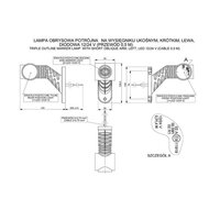 led breedtelamp links 130mm 4x led - aanhanger zijlamp - zijlicht - breedtelicht