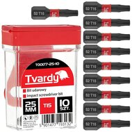 t15 bitset 25mm s2 10 stuks - schroefbit - boorbit - bitje - slagbit