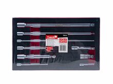 set ratelverlengstukken - 9 stuks - 1/4, 3/8 en 1/2 duims - verlengstuk voor ratels - tvardy