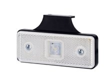 zijmarkeringslamp wit met houder - 12/24 volt - contourlamp 1 led - markeringslamp - horpol