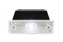 zijmarkeringslamp wit met houder - 12/24 volt - markeringslamp 1 led - contourlamp - horpol