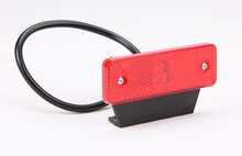 zijmarkeringslamp rood met houder - 12/24 volt - markeringslamp 3 led - contourlamp - horpol