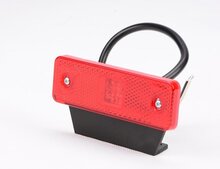 zijmarkeringslamp rood met houder - 12/24 volt - markeringslamp 3 led - contourlamp - horpol