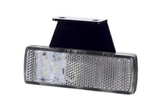 witte zijmarkeringslamp links met houder - 12/24 volt - markeringslamp 3 led - contourlamp - horpol