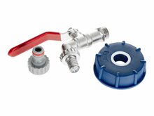 ibc kraanset - kraan met snelkoppeling set - containerkraan set - ibc adapter set - geko