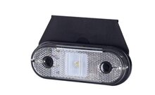 zijmarkeringslamp wit met houder - 12/24 volt - markeringslamp ovaal - contourlamp - horpol