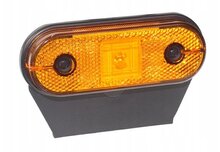 zijmarkeringslamp oranje met houder - 12/24 volt - markeringslamp ovaal - contourlamp - horpol
