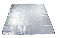 ge&iuml;soleerd stranddeken - 200x200 cm - grijsblauw - ge&iuml;soleerd picknickkleed - keltin