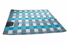 ge&iuml;soleerd stranddeken - 200x200 cm - grijsblauw - ge&iuml;soleerd picknickkleed - keltin