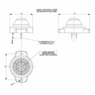 led zijmarkeringslamp universeel oranje 1x led - contourlamp - zij lamp - breedtelamp