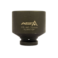 zeskant krachtdop 70 mm - 1 duims aansluiting - slagdop - impact dop - rateldop - dop - asta