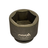 zeskant krachtdop 80 mm - 1 duims aansluiting - slagdop - impact dop - rateldop - dop - asta