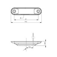 led zijmarkeringslamp universeel wit 4x led - contourlamp - led zijlamp - breedtelamp - horpol