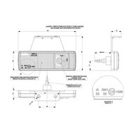 led zijmarkeringslamp met houder universeel oranje 3x led - contourlamp - zijlamp - breedtelamp