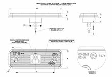 led zijmarkeringslamp universeel oranje 3x led - contourlamp - zijlamp - breedtelamp - horpol