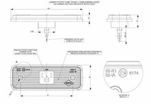 led zijmarkeringslamp universeel rood 3x led - contourlamp - zijlamp - breedtelamp - horpol