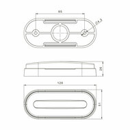 led zijmarkeringslamp universeel rood 12x led - contourlamp - zij lamp - breedtelamp