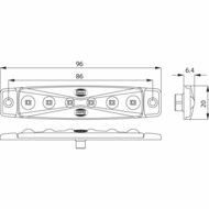 led zijmarkeringslamp universeel wit 6x led - contourlamp - led zijlamp - breedtelamp