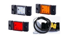 led zijmarkeringslamp universeel oranje 3x led - contourlamp - ledzijlamp - led breedtelamp