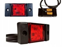 led zijmarkeringslamp universeel rood 3x led - contourlamp - zijlamp - led breedtelamp - horpol